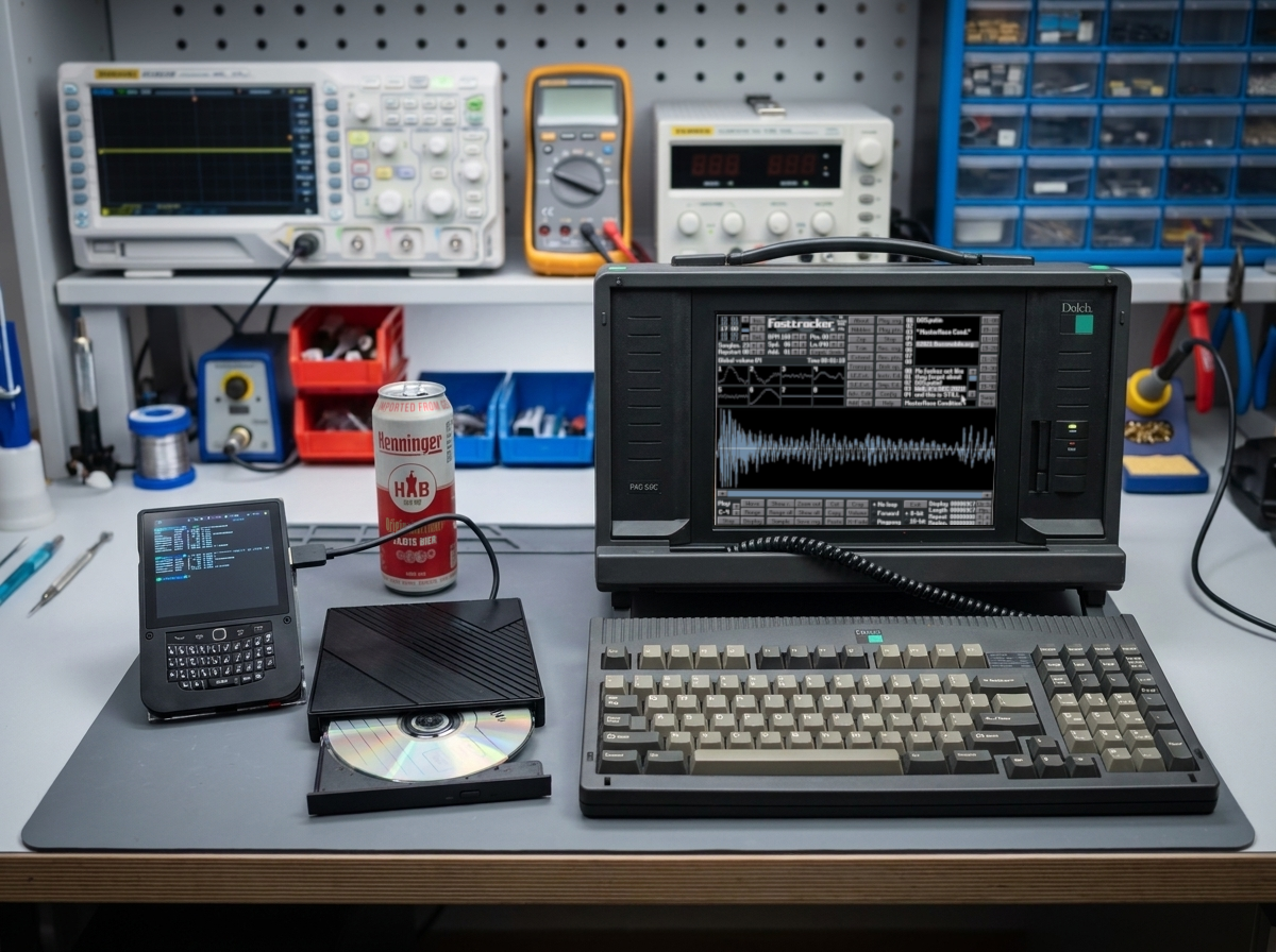 The Hackberry next to a beer can and DOLCH PAC-62 for scale
